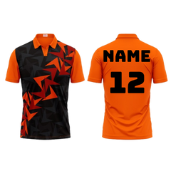 Next Polo Neck Printed Jersey Orange Design 35