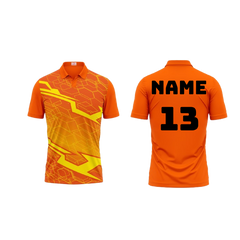 Next Print Polo Neck Printed Jersey Orange Design 29