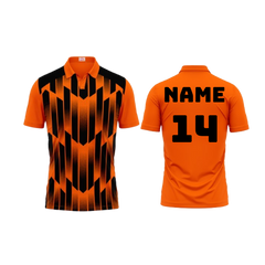 Next Print Polo Neck Printed Jersey Orange Design 26