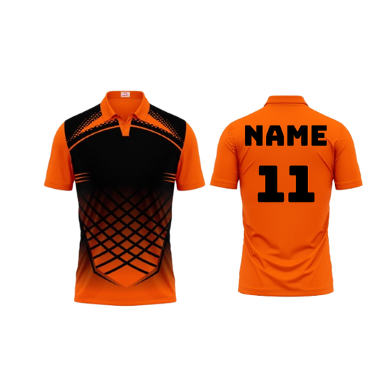 Next Print Polo Neck Printed Jersey Orange Design 21