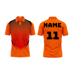 Next Print Polo Neck Printed Jersey Orange Design 1