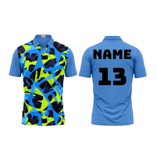 Next Print Customized Polo Neck Skyblue Jersey Design 47