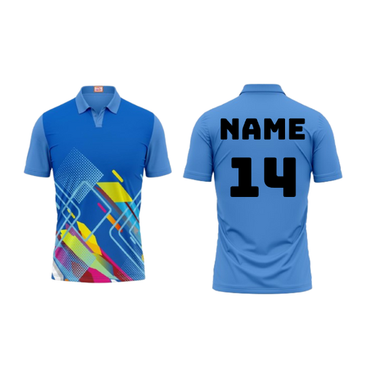 Next Print Customized Polo Neck Skyblue Jersey Design 32
