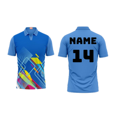 Next Print Customized Polo Neck Skyblue Jersey Design 32