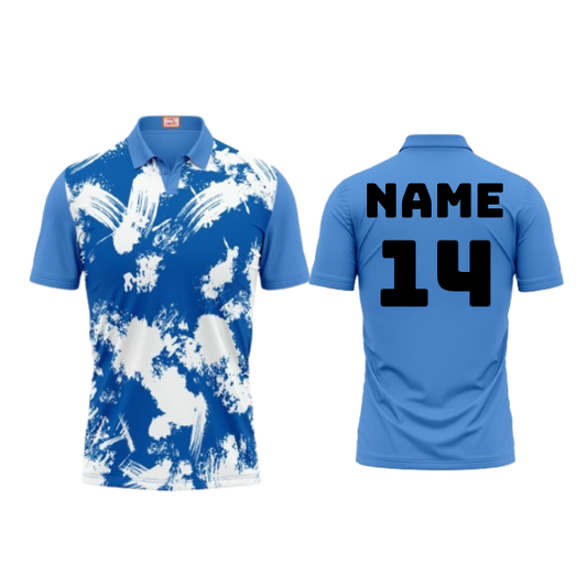 Next Print Customized Polo Neck Skyblue Jersey Design 22