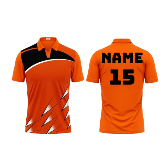 Next Print Polo Neck Printed Jersey Orange Design 9