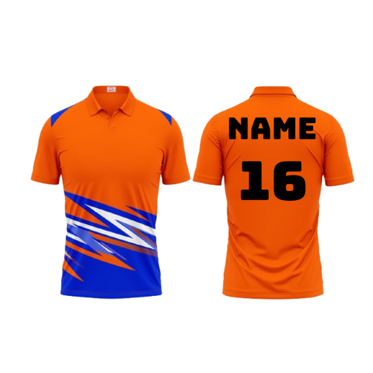Next Print Polo Neck Printed Jersey Orange Design 10