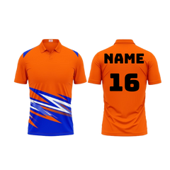 Next Print Polo Neck Printed Jersey Orange Design 10
