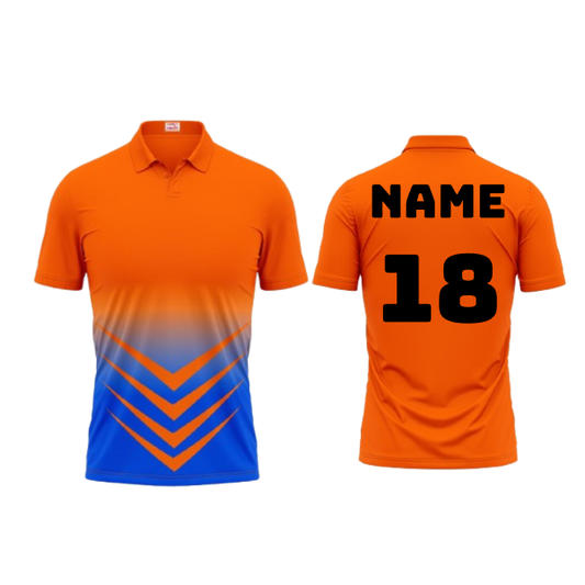 Next Print Polo Neck Printed Jersey Orange Design 6