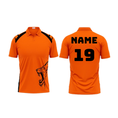 Next Print Polo Neck Printed Jersey Orange Design 4