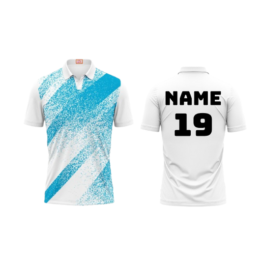 Next Print Customised Polo Neck White Jersey NPTS103