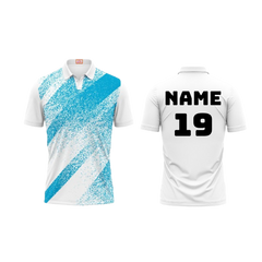 Next Print Customised Polo Neck White Jersey NPTS103