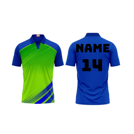 Next Print Customized Polo Neck Royal Blue Jersey NPTS36