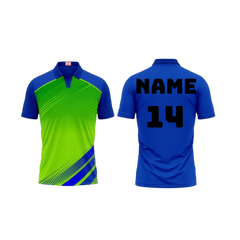 Next Print Customized Polo Neck Royal Blue Jersey NPTS36
