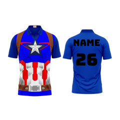 Next Print Customized Polo Neck Royal Blue Jersey NPTS33