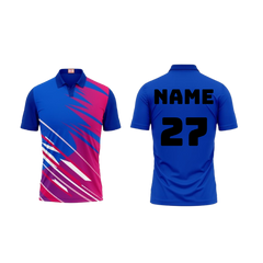 Next Print Customized Polo Neck Royal Blue Jersey NPTS32
