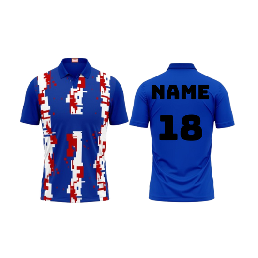 Next Print Customized Polo Neck Royal Blue Jersey NPTS31
