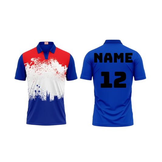 Next Print Customized Polo Neck Royal Blue Jersey NPTS28