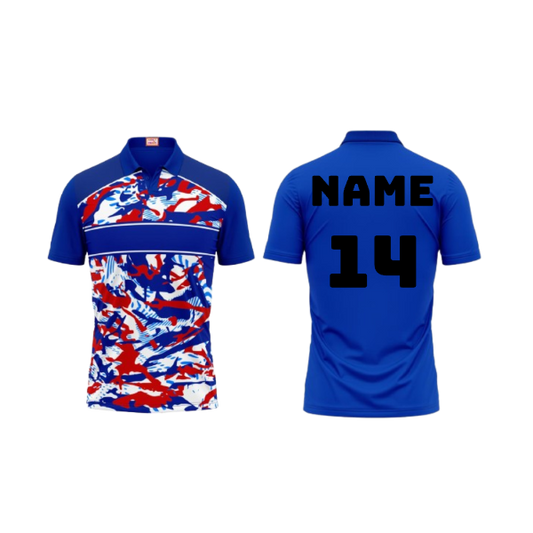 Next Print Customized Polo Neck Royal Blue Jersey NPTS25