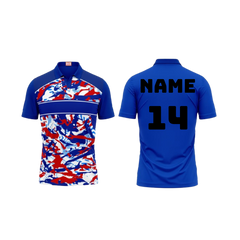 Next Print Customized Polo Neck Royal Blue Jersey NPTS25