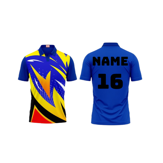 Next Print Customized Polo Neck Royal Blue Jersey NPTS23