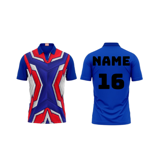 Next Print Customized Polo Neck Royal Blue Jersey NPTS22