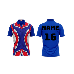 Next Print Customized Polo Neck Royal Blue Jersey NPTS22