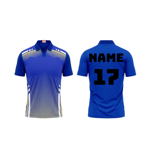 Next Print Customized Polo Neck Royal Blue Jersey NPTS21