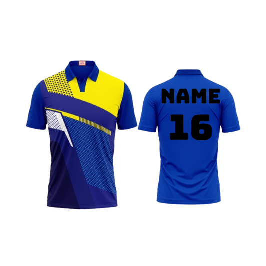 Next Print Customized Polo Neck Royal Blue Jersey NPTS19