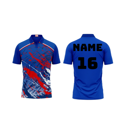 Next Print Customized Polo Neck Royal Blue Jersey NPTS18