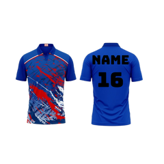Next Print Customized Polo Neck Royal Blue Jersey NPTS18