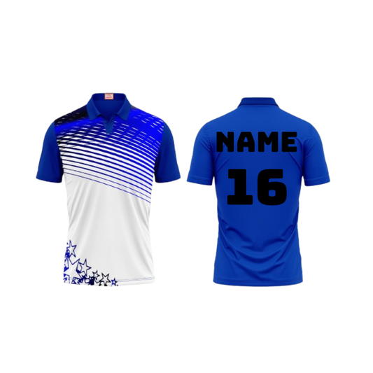 Next Print Customized Polo Neck Royal Blue Jersey NPTS16