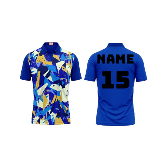 Next Print Customized Polo Neck Royal Blue Jersey NPTS15