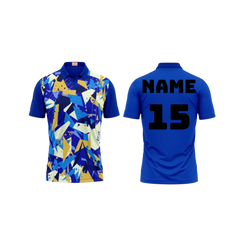 Next Print Customized Polo Neck Royal Blue Jersey NPTS15