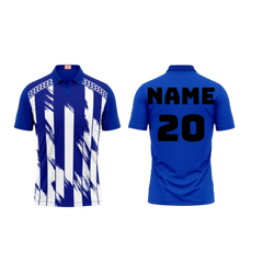 Next Print Customized Polo Neck Royal Blue Jersey NPTS14