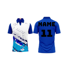 Next Print Customized Polo Neck Royal Blue Jersey NPTS13