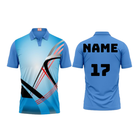 Next Print Customized Polo Neck Skyblue Jersey Design 12