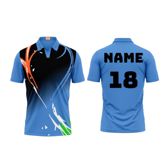 Next Print Customized Polo Neck Skyblue Jersey NP0000S505