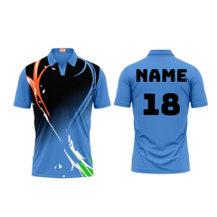 Next Print Customized Polo Neck Skyblue Jersey NP0000S505