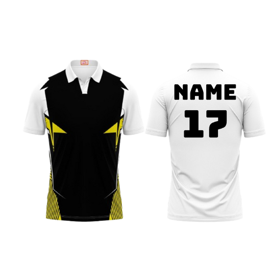 Next Print Customized Polo Neck White Jersey NPTS92
