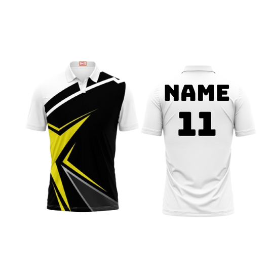 Next Print Customized Polo Neck White Jersey NPTS88