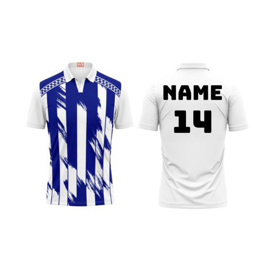 Next Print Customized Polo Neck White Jersey NPTS85