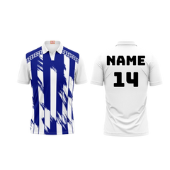 Next Print Customized Polo Neck White Jersey NPTS85