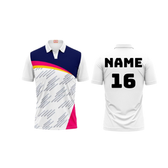 Next Print Customized Polo Neck White Jersey NPTS81