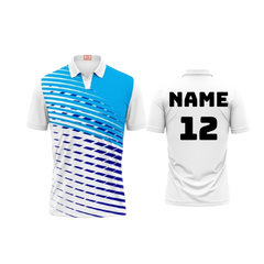 Next Print Customized Polo Neck White Jersey NPTS80