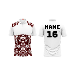 Next Print Customized Polo Neck White Jersey NPTS79