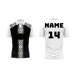 Next Print Customized Polo Neck White Jersey NPTS74