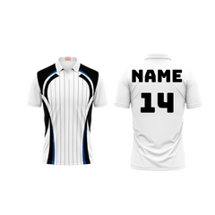 Next Print Customized Polo Neck White Jersey NPTS70