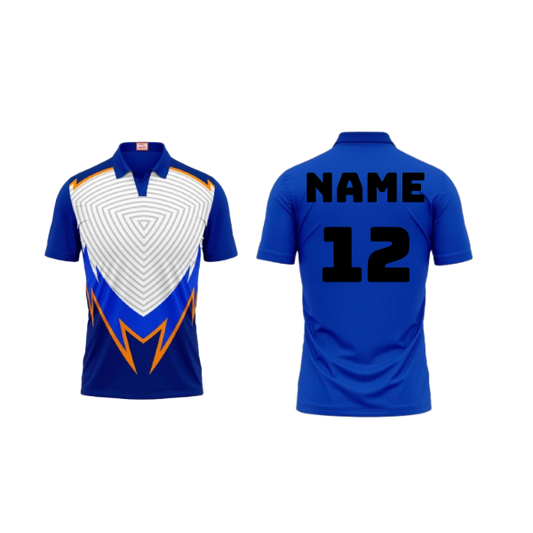 Next Print Customized Polo Neck Royal Blue Jersey NPTS10