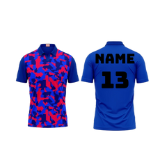 Next Print Customized Polo Neck Royal Blue Jersey NPTS09